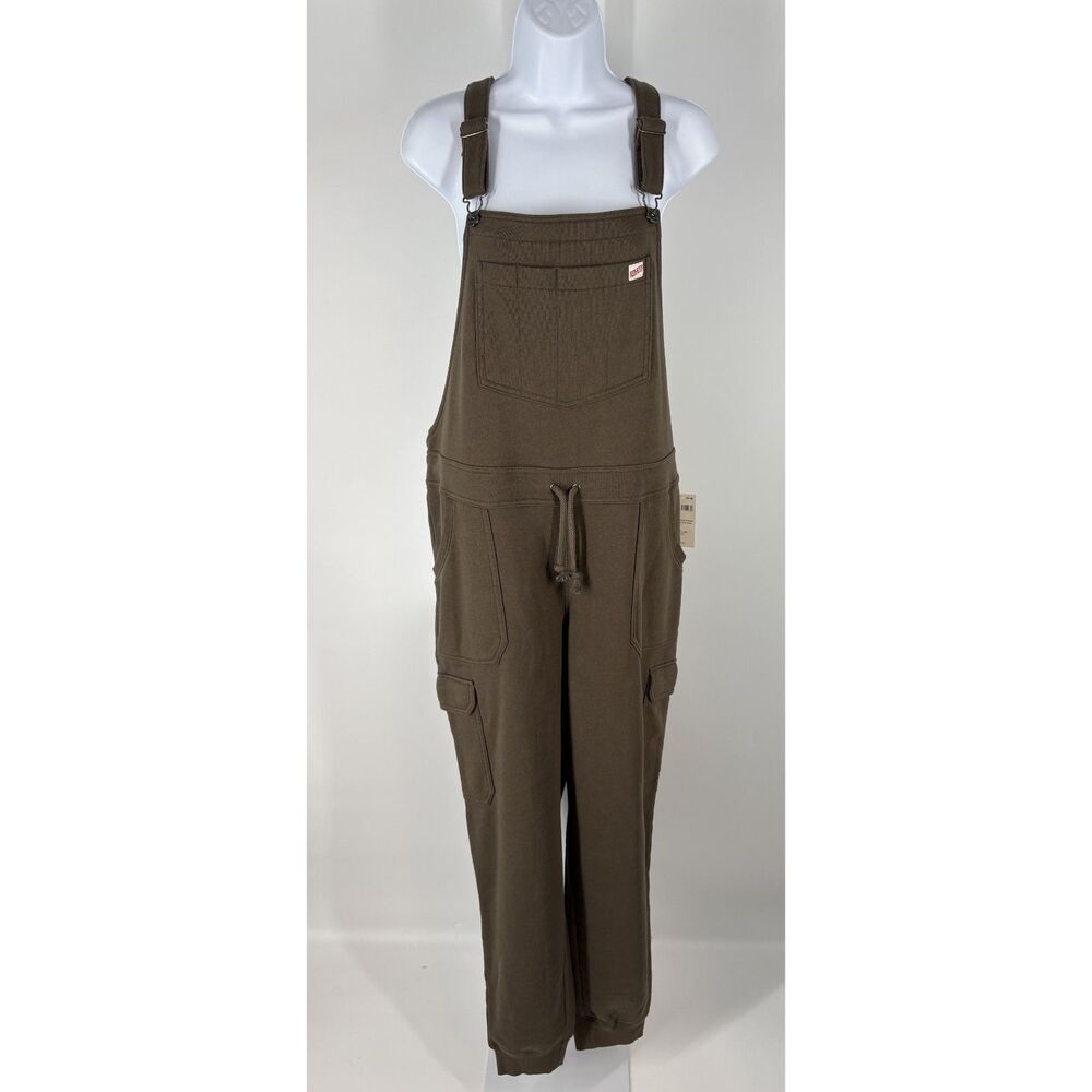 NWTs Duluth Women's Souped-Up Sweats with Storm Cotton Overalls Olive Green